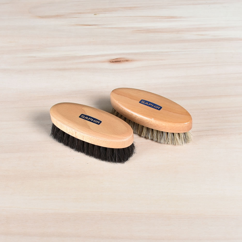 horsehair shoe brush set